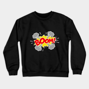 Modern BOOM Onomatopoeia Design Crewneck Sweatshirt